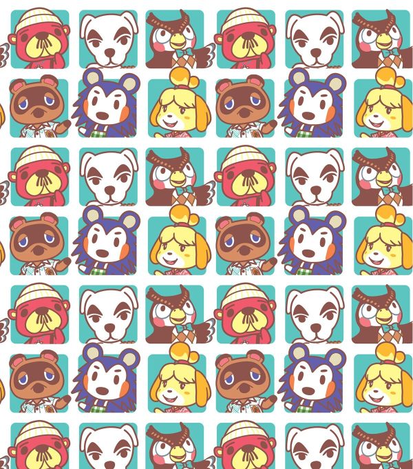 Animal Crossing Friends Boxes Cotton Fabric - Image 2