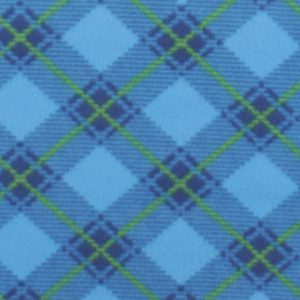 Blue Green Bias Check Blizzard Fleece Fabric