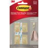 Command 0.5lb Metallic Small Decorative Brass Hooks   Strips 9ct