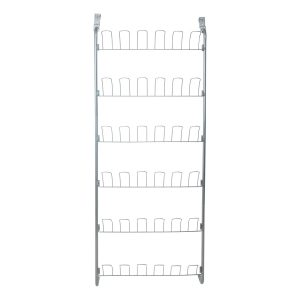 Organize It All 60 Silver 18 Pair Over the Door Shoe Rack