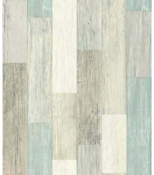 RoomMates Wallpaper Coastal Weathered Plank
