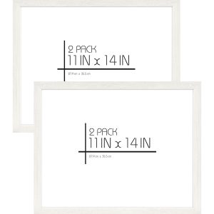 MCS White 11 14 Woodgrain Value Frames 2pk