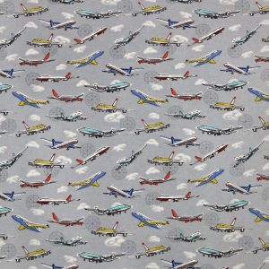 Take Off Airplaines Super Snuggle Flannel Fabric