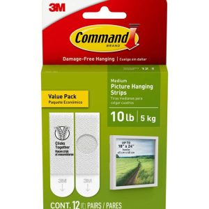 Command 10lb White Picture Hanging Strips 12pk - 1