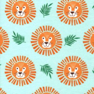 Super Snuggle Flannel Fabric Lion Faces