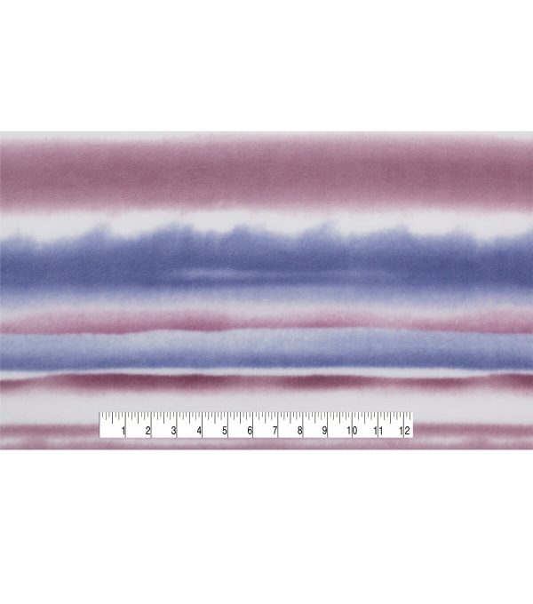 Purple Stripes Anti Pill Fleece Fabric - Image 4