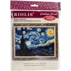 RIOLIS 16 x 12 Starry Night Counted Cross Stitch Kit