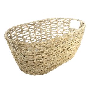 Organizing Essentials Oval Open Weave Seagrass Basket