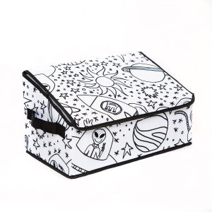 14 x 8 Outer Space Children’s Color In Storage Cube With Lid