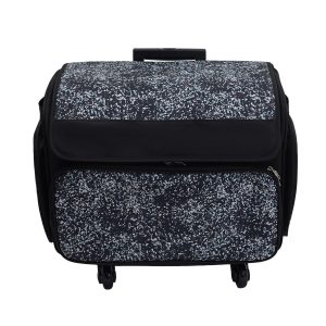 13 x 18 Black Dots Rolling Sewing Machine Storage Tote by Top Notch