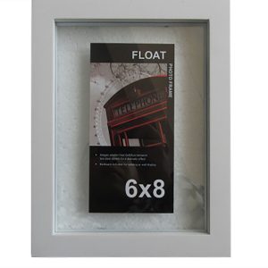 Innovative Creations 6 x 8 White Wood Float Photo Frame
