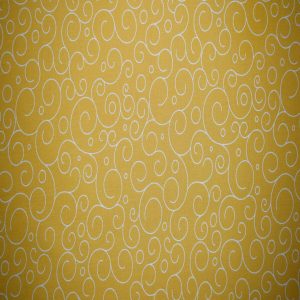 White Swirls on Dark Yellow Quilt Cotton Fabric by Quilter s Showcase