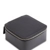 Leather Zippered Travel Jewelry Organizer Case