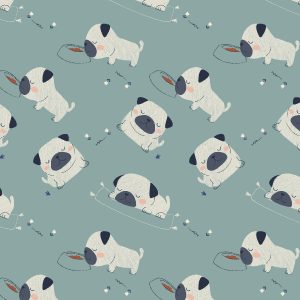 Pugs Super Snuggle Flannel Fabric