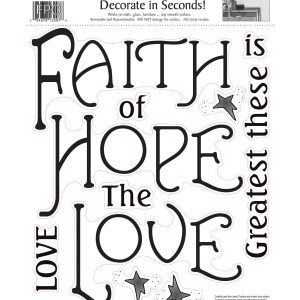 RoomMates Peel   Stick Wall Decals Faith, Hope   Love