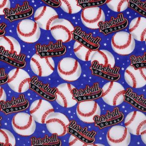 Baseball Sew Lush Fleece Fabric