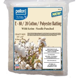 Pellon 80/20 Craft Size Cotton Polyester Batting With Scrim