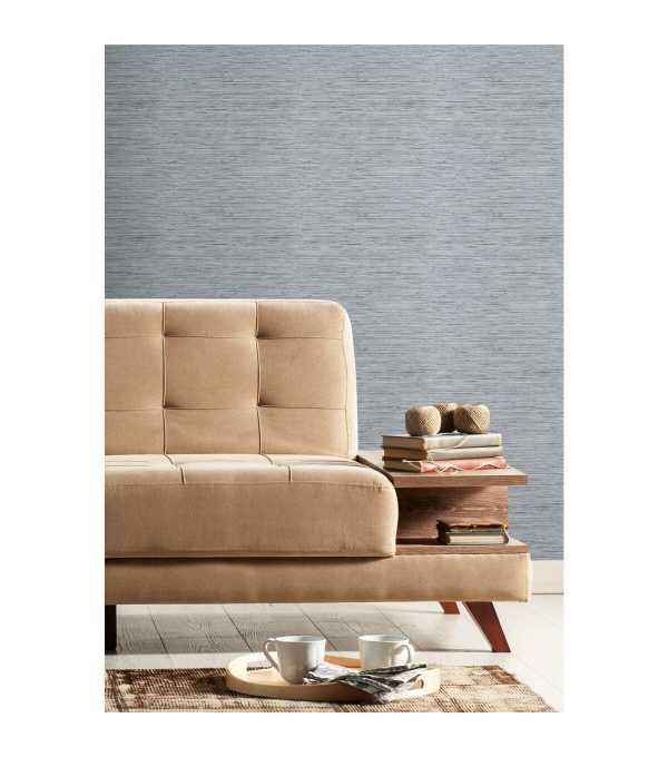 RoomMates Faux Grasscloth Peelable Wallpaper Blue - Image 6