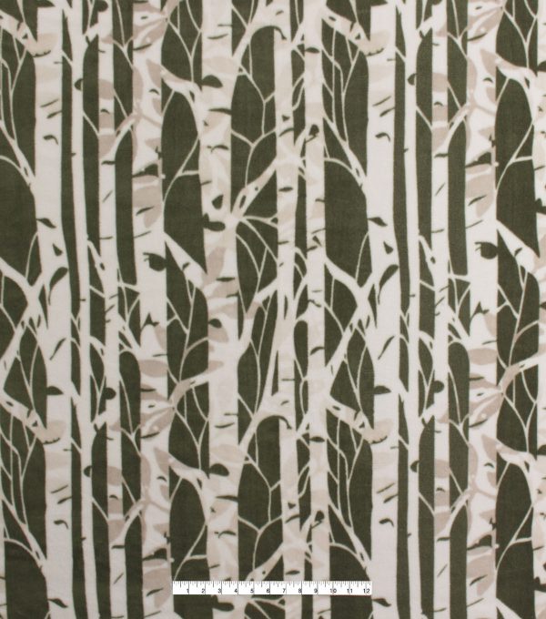 Green Birch Anti Pill Fleece Fabric - Image 2