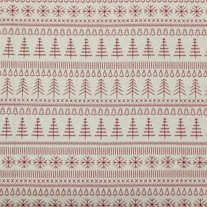 Red Fair Isle on White Super Snuggle Christmas Flannel Fabric