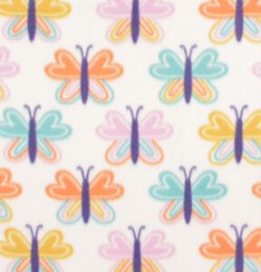 Multi Color Butterflies Blizzard Fleece Fabric