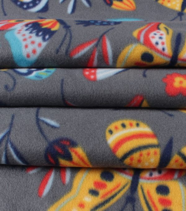 Bright Butterflies Blizzard Fleece Fabric - Image 2