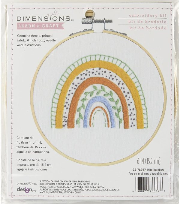 Dimensions Rainbow Embroidery Kit 6  Hoop