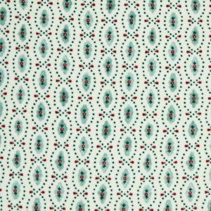 Green   White Foulard Heather Luxe Fleece Fabric
