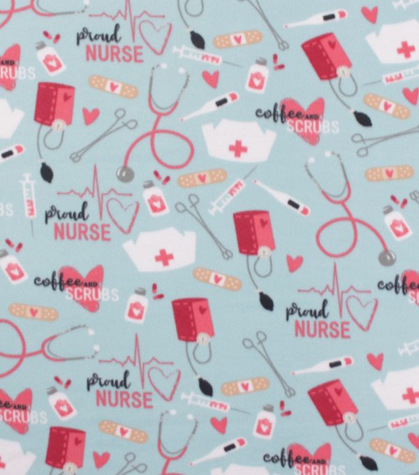 Coffee   Scrubs Blizzard Fleece Fabric - Image 2