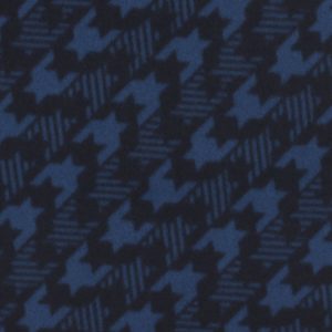 Blue Diagonal Houndstooth Blizzard Fleece Fabric
