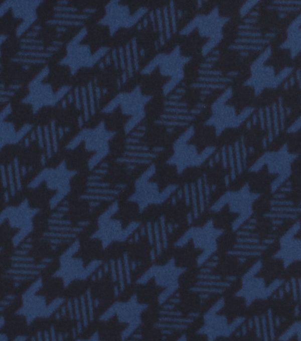 Blue Diagonal Houndstooth Blizzard Fleece Fabric