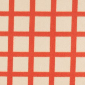 Orange Square Grid Blizzard Fleece Fabric