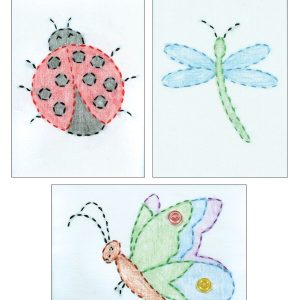 Jack Dempsey 5 x 7 Cute as a Bug Stamped Embroidery Kit 3ct