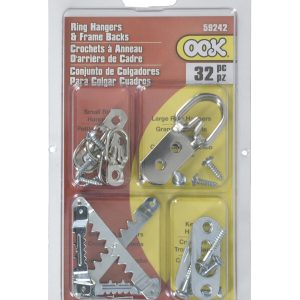 Ook 32pc Zinc Ring Hanger   Frame Back Kit