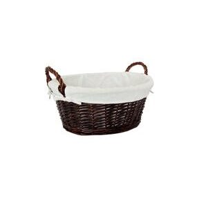 Organizing Essentials Oval Lined Willow Basket with Handles
