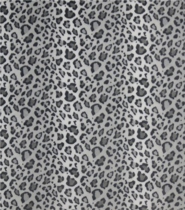 Sew Lush Fleece Fabric Cheetah Grayscale - Image 2
