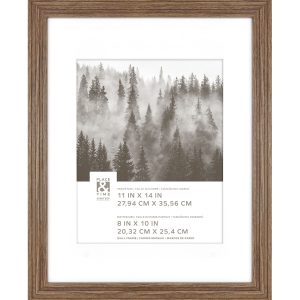 11 x 14 Matted to 8 x 10 Walnut Slat Wall Frame by Place   Time