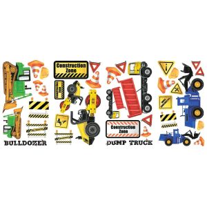 RoomMates Wall Decals Construction Trucks