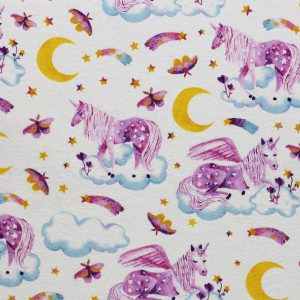 Night Time Unicorn Super Snuggle Flannel Fabric - 1
