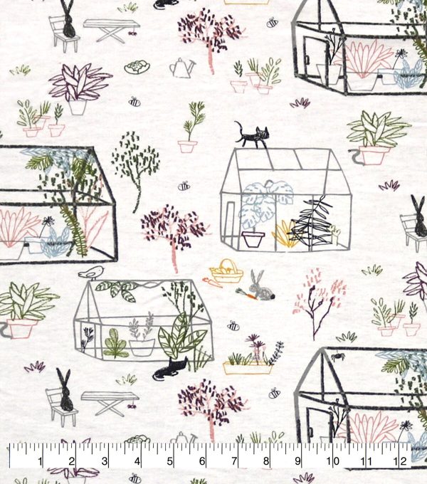 Greenhouse Sketch Super Snuggle Flannel Fabric - Image 2