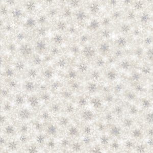 White Packed Snowflakes Christmas Cotton Fabric