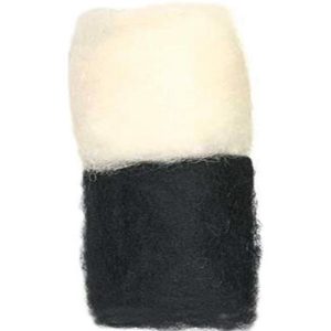 Feltworks 3.17oz Black   White Bulk Needle Felting Wool Roving