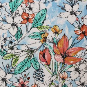 Hawaiian Flowers Super Snuggle Flannel Fabric