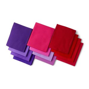 Kona 18 x 22 Berry Sweet Cotton Fabric Quarter Bundle 12pc - 1