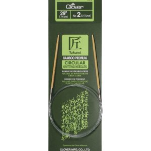 Clover 29 Bamboo Size 2 Circular Knitting Needle Set