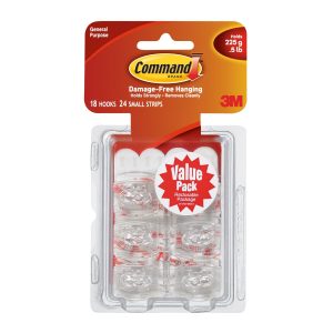 Command 0.5lb Small Hooks   Strips 42ct