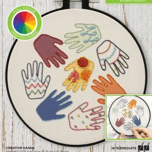 Bucilla 6 Creative Hands Embroidery Kit