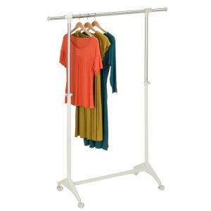 Honey Can Do 55 x 67 White Expandable Clothing   Garment Rack