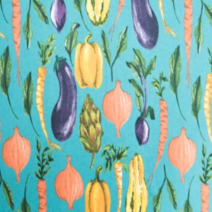 Multi Color Veggies Super Snuggle Flannel Fabric