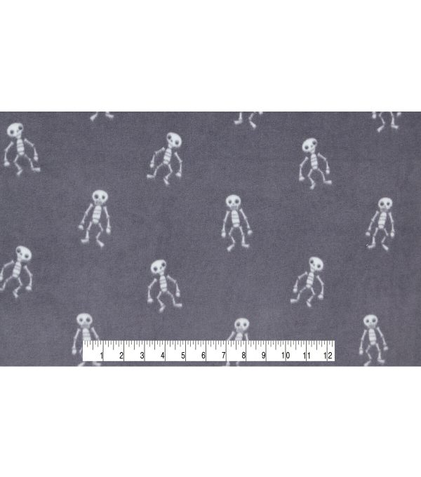 POP! Halloween Skeletons Lightweight Fleece Fabric - Image 3